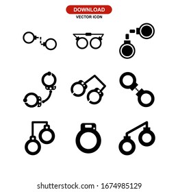 handcuffs icon or logo isolated sign symbol vector illustration - Collection of high quality black style vector icons
