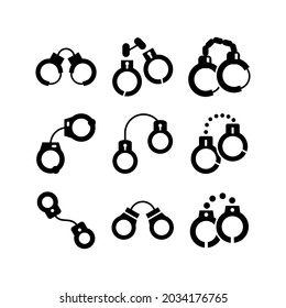 handcuffs icon or logo isolated sign symbol vector illustration - Collection of high quality black style vector icons
