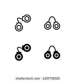 Handcuffs Icon Logo Vector Symbol