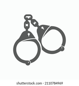 Handcuffs Icon, Manacles Vector, Shackles Illustration