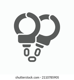 Icono de las esposas, vector de managros, ilustración de grilletes