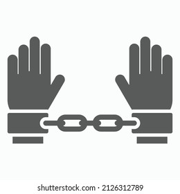 Handcuffs Icon, Manacles Vector, Shackles Illustration