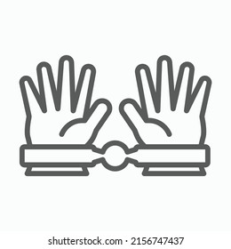 Icono de las esposas, vector de managros, ilustración de grilletes