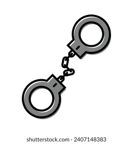 Handcuffs icon on white background. Eps 10.