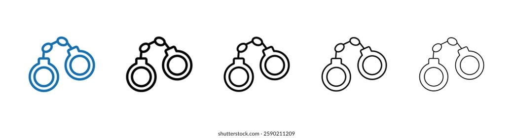 Handcuffs icon Outline vector logo for web ui