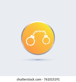 Handcuffs icon. prison sign