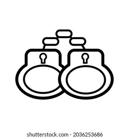 Handcuffs icon Royalty free vector design illustration