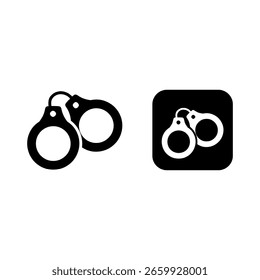 Conjunto de iconos de esposas para la justicia
