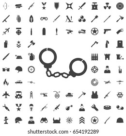 handcuffs icon. Set of weapon icons