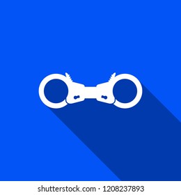 Handcuffs icon with shadow , sign design