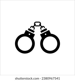Handcuffs icon. Simple icon for web design. Vector EPS10 illustration