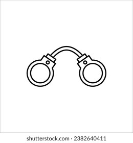 Handcuffs icon. Simple icon for web design. Vector EPS10 illustration