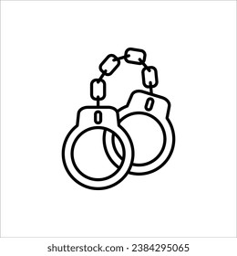 Handcuffs icon. Simple icon for web design. Vector EPS10 illustration