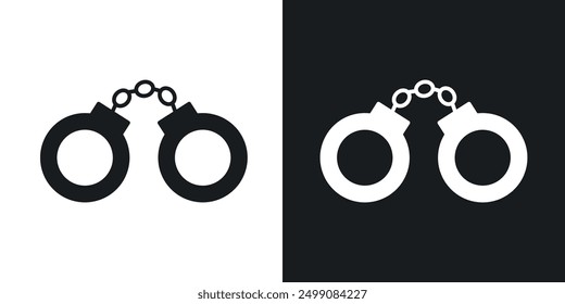 Handcuffs icon in solid style