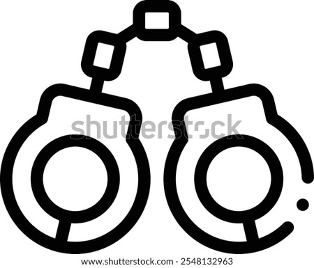 handcuffs icon. Thin Linear Style Design Isolated On White Background