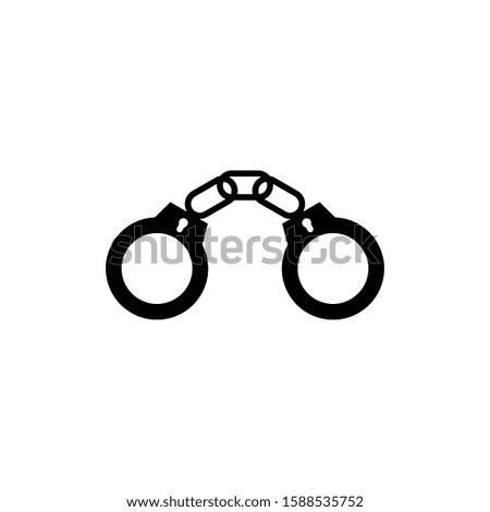 Handcuffs icon trendy design template flat style isolated vector symbol illustration.