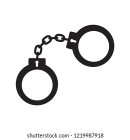 handcuffs icon in trendy flat design 