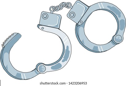 handcuffs icon in trendy flat design