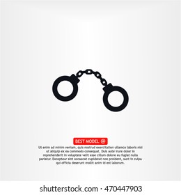 handcuffs icon Vector icon 10 EPS