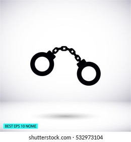 handcuffs icon Vector icon 10 EPS