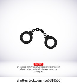 handcuffs icon Vector icon 10 EPS