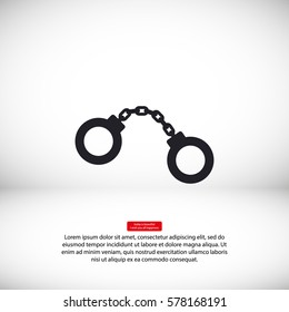 handcuffs icon Vector icon 10 EPS