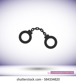 handcuffs icon Vector icon 10 EPS