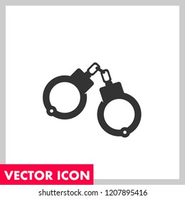 Handcuffs Icon Vector