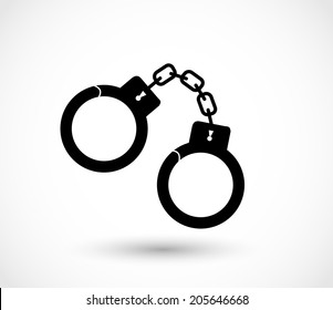 Handcuffs Icon Vector