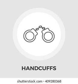Handcuffs icon vector. 