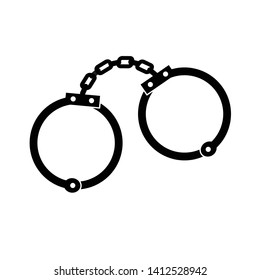 Handcuffs Icon Vector Design Template