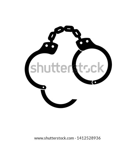 Handcuffs Icon Vector Design Template