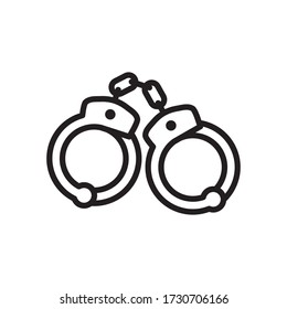 handcuffs icon vector eps trendy design template logo signage illustration clip art
