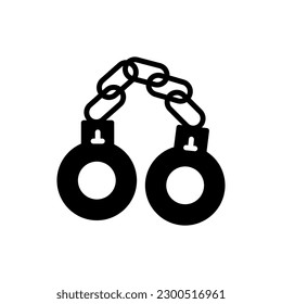 Handcuffs icon in vector. Illustration