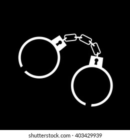 Handcuffs icon. vector illustration