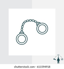 handcuffs icon. vector illustration