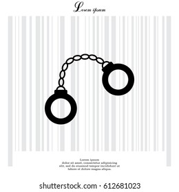 handcuffs icon. vector illustration