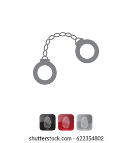 handcuffs icon. vector illustration