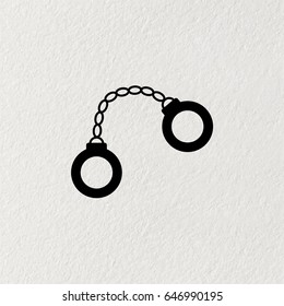 handcuffs icon. vector illustration