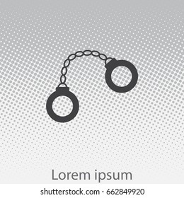 handcuffs icon. vector illustration