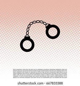 handcuffs icon. vector illustration