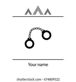 handcuffs icon. vector illustration