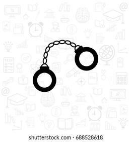 handcuffs icon. vector illustration