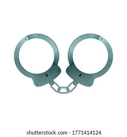 Icono de esposas. Ilustración vectorial. Arresto de un perpetrador.