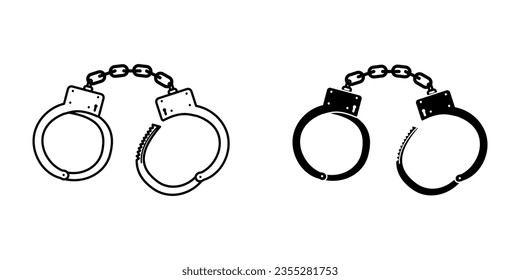 Handcuffs icon vector illustration design