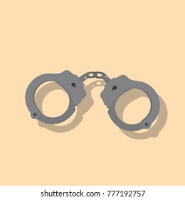 Handcuffs icon, vector illustration design. Police objects collection.