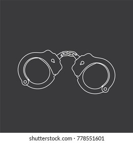 Handcuffs icon, vector illustration design. Police collection.