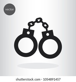 handcuffs icon - vector illustration EPS, flat design icon