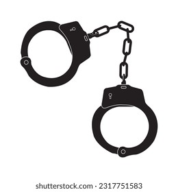 handcuffs icon vector illustration symbol design