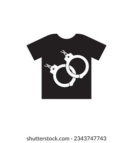 Handcuffs icon VECTOR ILLUSTRATION SYMBOL DESIGN